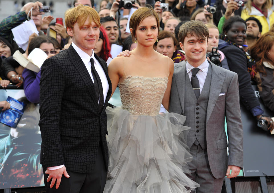Gemeinsamer Auftritt der drei Stars bei der Premiere des letzten Teils der "Harry Potter"-Serie in London. (Bild: REUTERS/Toby Melville)