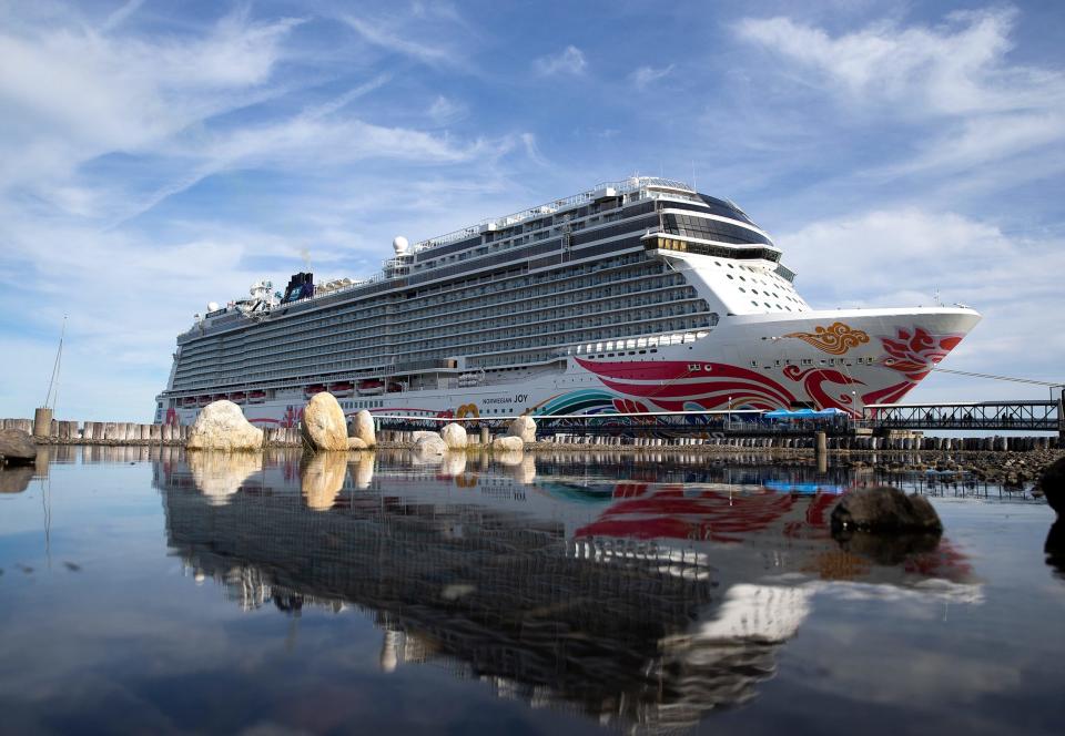 Das Kreuzfahrtschiff Norwegian Joy. - Copyright: Derek Davis/Portland Press Herald via Getty Images