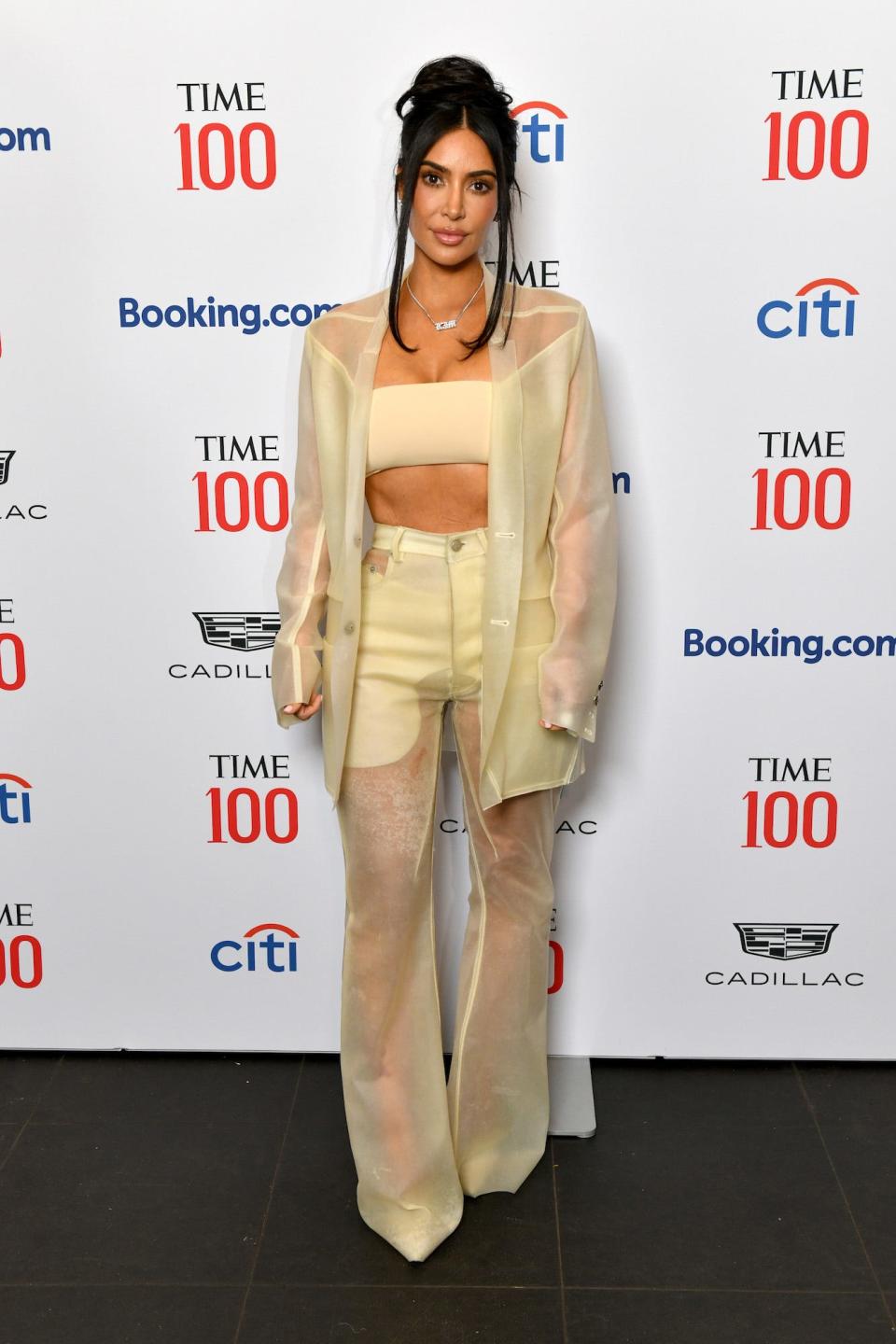 Kim Kardashian attends the 2023 TIME100 Summit in New York City.