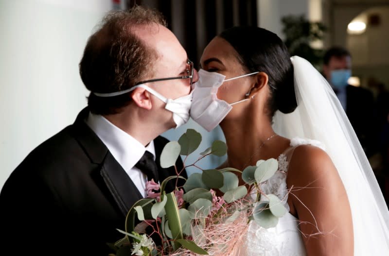 Wedding ceremony during Italy's lockdown in Naples