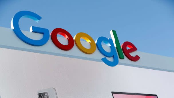 PHOTO: A view of the Google logo on a temporary house during CES 2023, an annual consumer electronics trade show, in Las Vegas, Jan. 6, 2023. (Steve Marcus/Reuters, FILE)