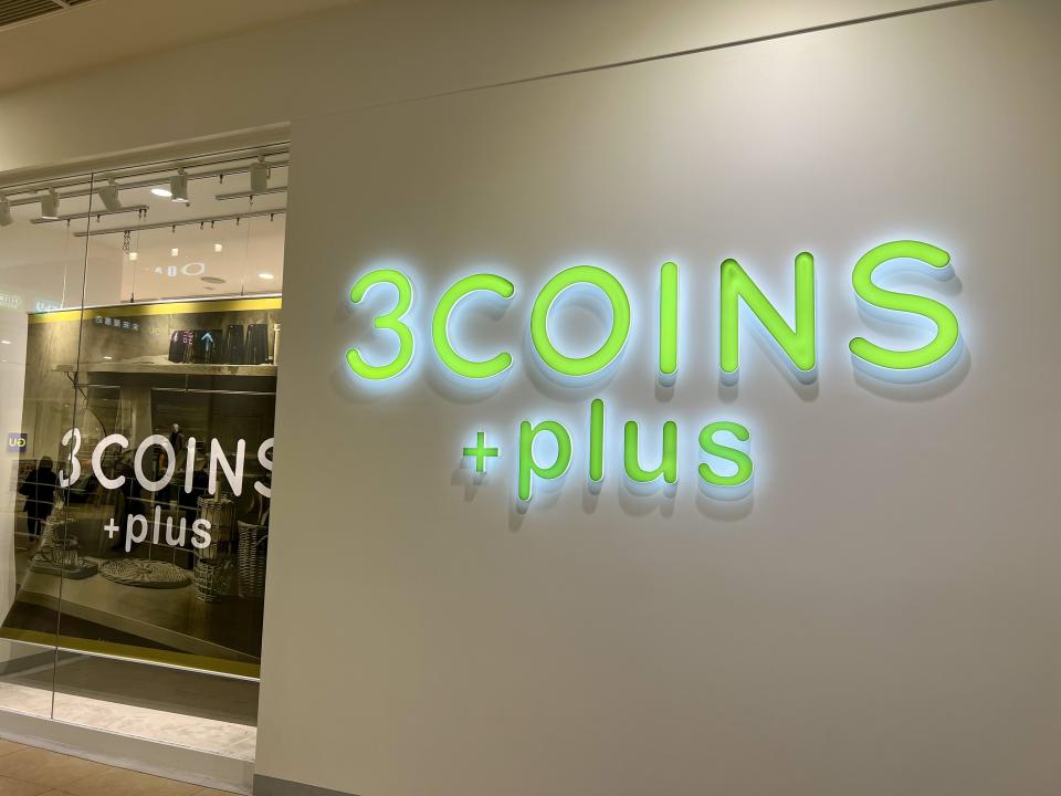 3coins store sign in japanese mall