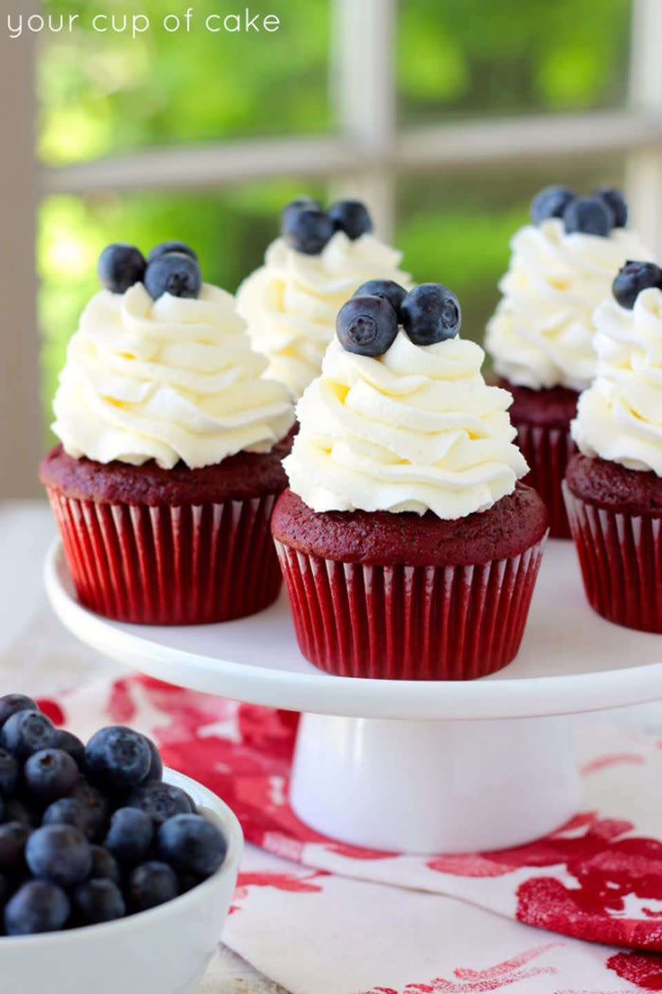 Red Velvet 4th of July Cupcakes