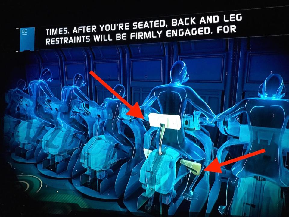 Avatar Flight of Passage Link Chairs restraints Disney World