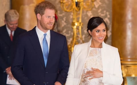 The Duke and Duchess of Sussex, who are expecting their first child any day now - Credit: PA