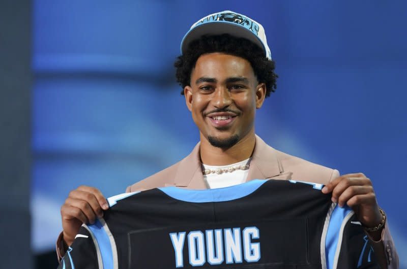 Rookie quarterback Bryce Young, the No. 1 overall pick in the 2023 NFL Draft, and the Carolina Panthers are 1-8 this season. File Photo by Kyle Rivas/UPI