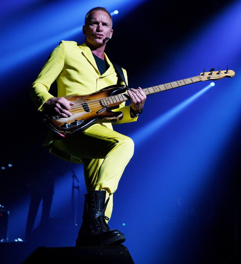 Sting performs during opening night of his residency: "Sting: My Songs" at The Colosseum at Caesars Palace on October 29, 2021 in Las Vegas, Nevada.
