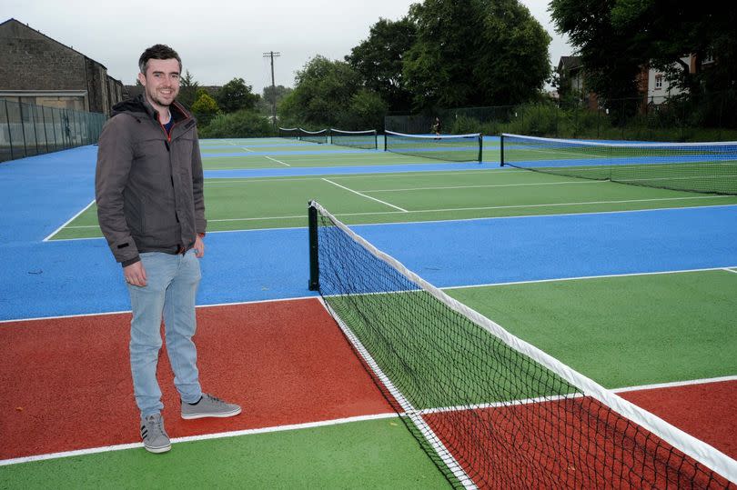 Councillor Bruce MacFarlane at the courts at Brodie Park in Paisley