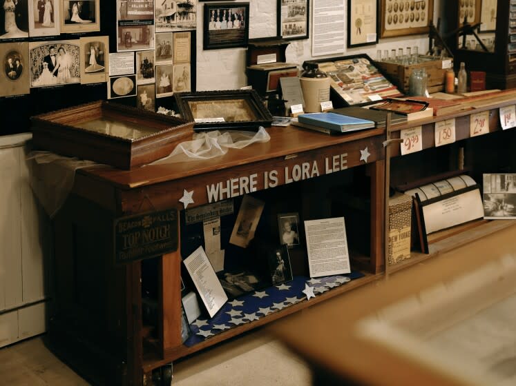 SCHULENBURG, TX - FEBRUARY 28: An area of the Schulenburg Historical Museum is dedicated to actress Lora Lee Michel who grew up in the city and disappeared from her family and friends on Monday, Feb. 28, 2022 in Schulenburg, TX. Lora Lee Michel is a former child actress of the 1940s, whose life spiraled into hard times. Her family had searched for her for years and ultimately reporter Stacy Perman discovered she had died of cancer. (Dania Maxwell / Los Angeles Times)