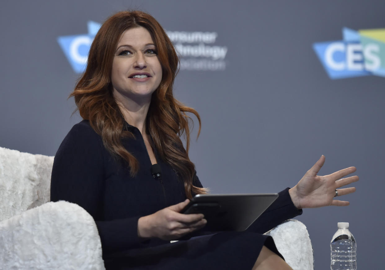 LAS VEGAS, NEVADA - JANUARY 09:  ESPN television host/moderator Rachel Nichols speaks during a press event at CES 2019 at the Aria Resort & Casino on January 9, 2019 in Las Vegas, Nevada. CES, the world's largest annual consumer technology trade show, runs through January 11 and features about 4,500 exhibitors showing off their latest products and services to more than 180,000 attendees.  (Photo by David Becker/Getty Images)