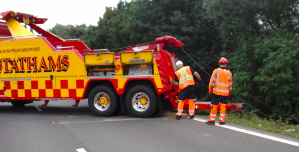 <em>Highways England are hoping to have the lorry removed before the evening rush hour (Highways England)</em>