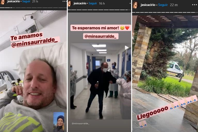 Jésica Cirio compartió su alegría por el regreso a casa de Martín Insaurralde