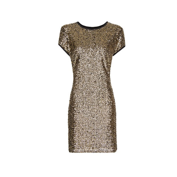 Gold sequin dress, £59.99 Mango