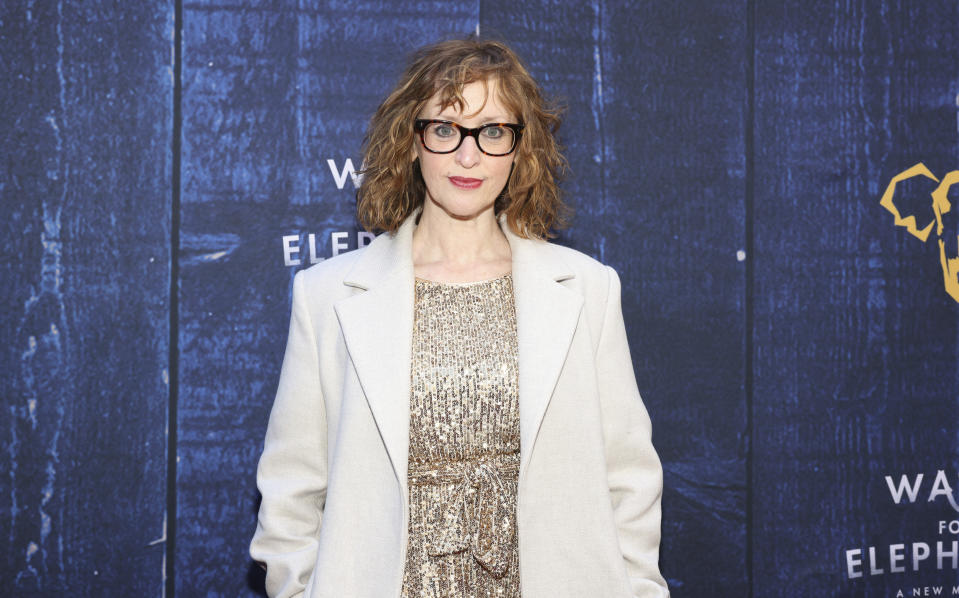 FILE - Jessica Stone attends the Broadway opening night for "Water For Elephants" at The Imperial Theatre on Thursday, March 21, 2024, in New York. (Photo by CJ Rivera/Invision/AP, File)