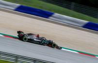 Mercedes' Finnish driver Valtteri Bottas steers his car during the Formula One Styrian Grand Prix race on July 12, 2020 in Spielberg, Austria. (Photo by Darko Bandic / POOL / AFP) (Photo by DARKO BANDIC/POOL/AFP via Getty Images)