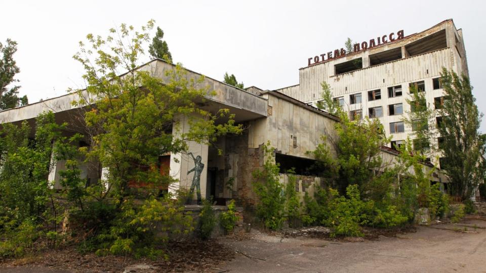   <div class="inline-image__caption"><p>A view of a hotel at the Chernobyl exclusion zone in the abandoned city of Pripyat.</p></div> <div class="inline-image__credit">SOPA Images/Getty</div>