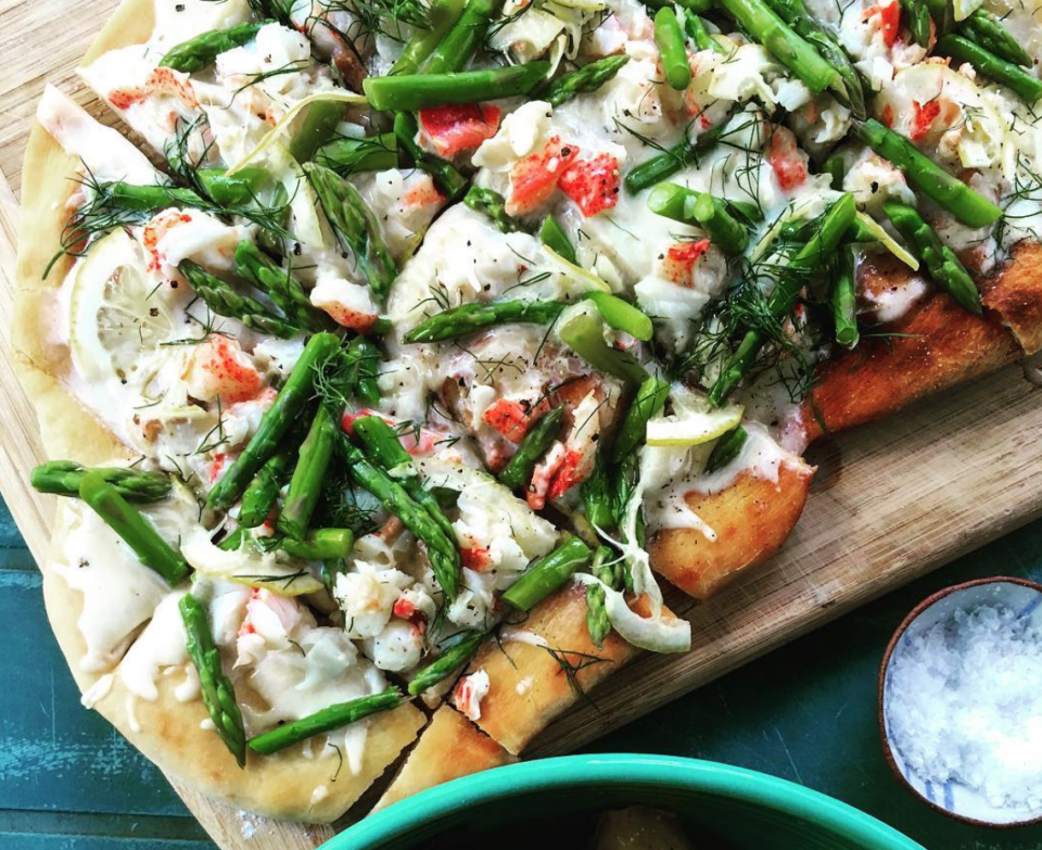 Grill Crispy Lobster And Asparagus Tarts