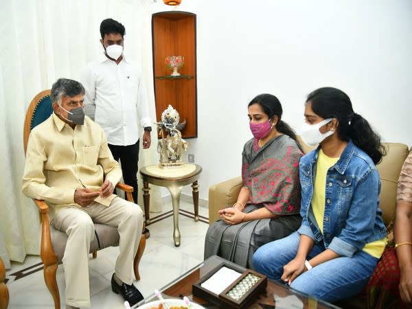 Devineni Anupama submitting letter for immediate protection to Devineni Umamaheswara Rao 