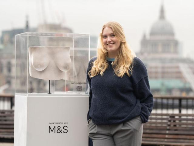 M&S reveals 'love your boobs' art installation on London's South Bank 