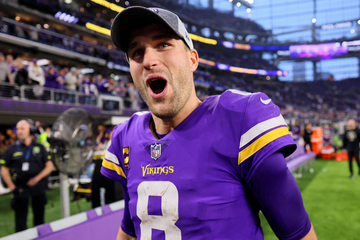 Kirk Cousins broke an NFL record in his comeback win over the Colts. (Photo by Adam Bettcher/Getty Images)