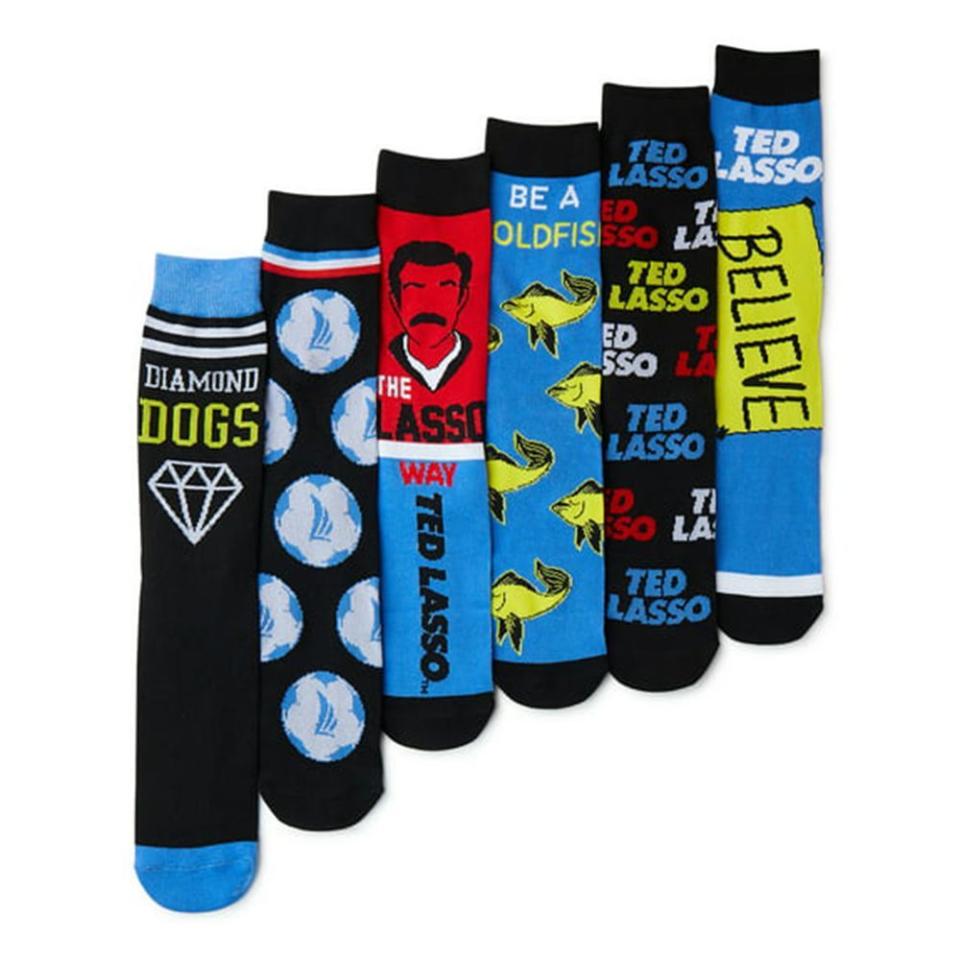 21) Assorted Lasso-Inspired Socks (6-Pack)