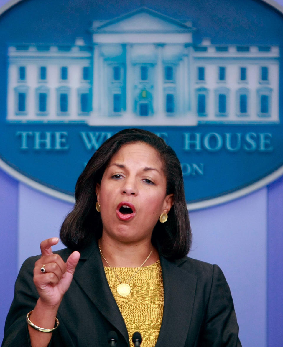 <p>2009 – SUSAN RICE – GOVERNMENT – First African-American woman to be appointed as United States Ambassador to the United Nations. — Ambassador to the United Nations Susan E. Rice speaks about sanctions on North Korea during a briefing at the White House June 12, 2009 in Washington, DC. (Mark Wilson/Getty Images) </p>