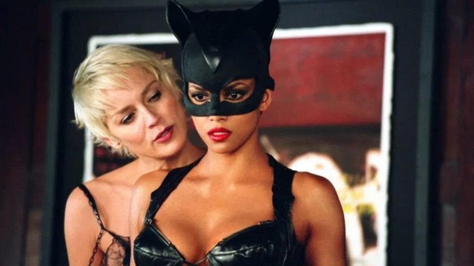 Sharon Stone and Halle Berry in 'Catwoman'. (Credit: Warner Bros)