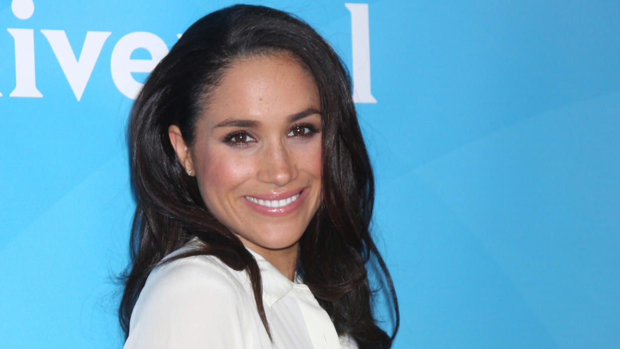 LOS ANGELES - JAN 19: Meghan Markle at the NBC TCA Winter 2014 Press Tour at Langham Huntington Hotel on January 19, 2014 in Pasadena, CA.