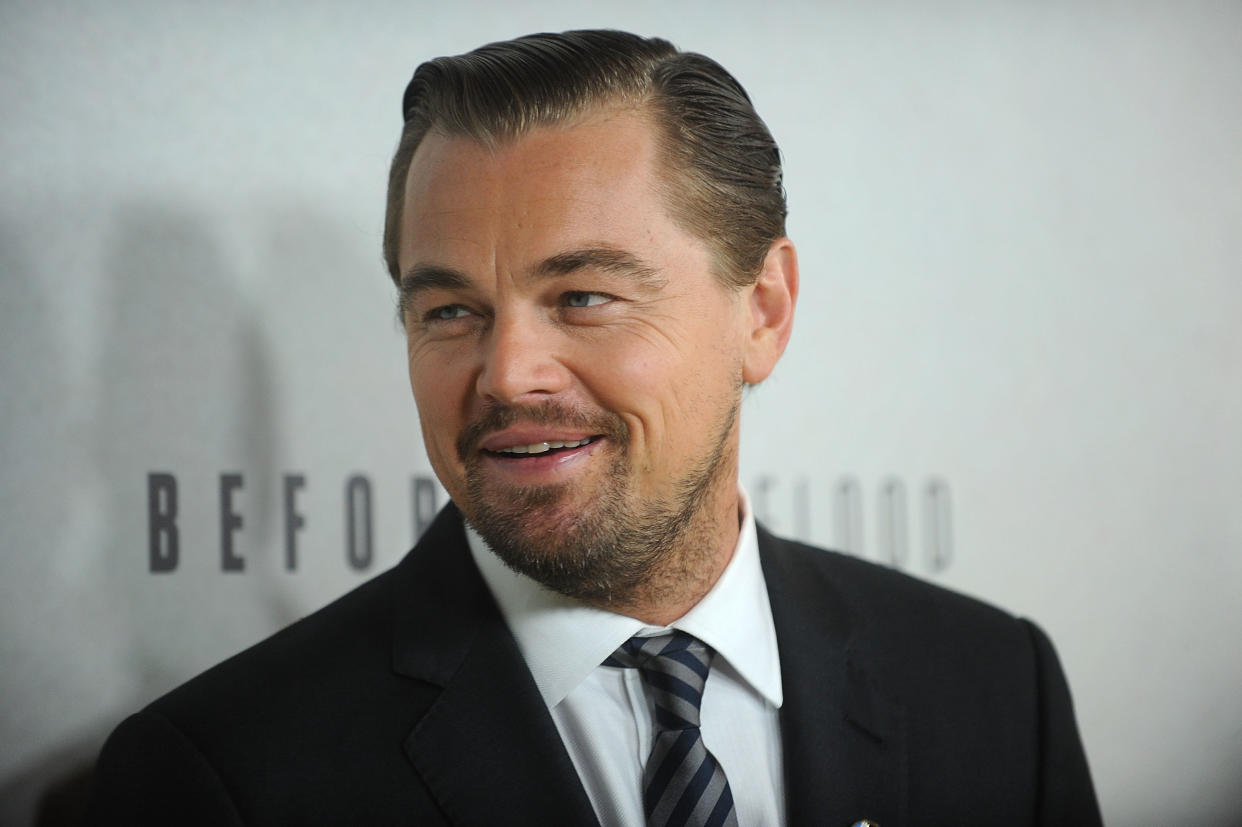 Leonardo Dicaprio attends the premiere of National Geographic Channel's, 