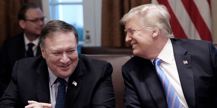 Mike Pompeo and Donald Trump