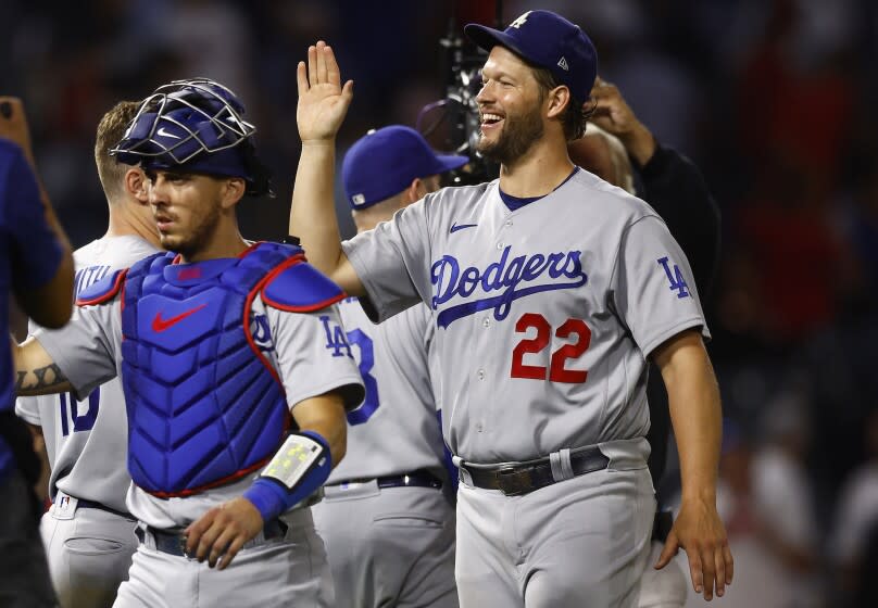 Clayton Kershaw delivers, Dodgers score off Angels bullpen to snap skid -  True Blue LA