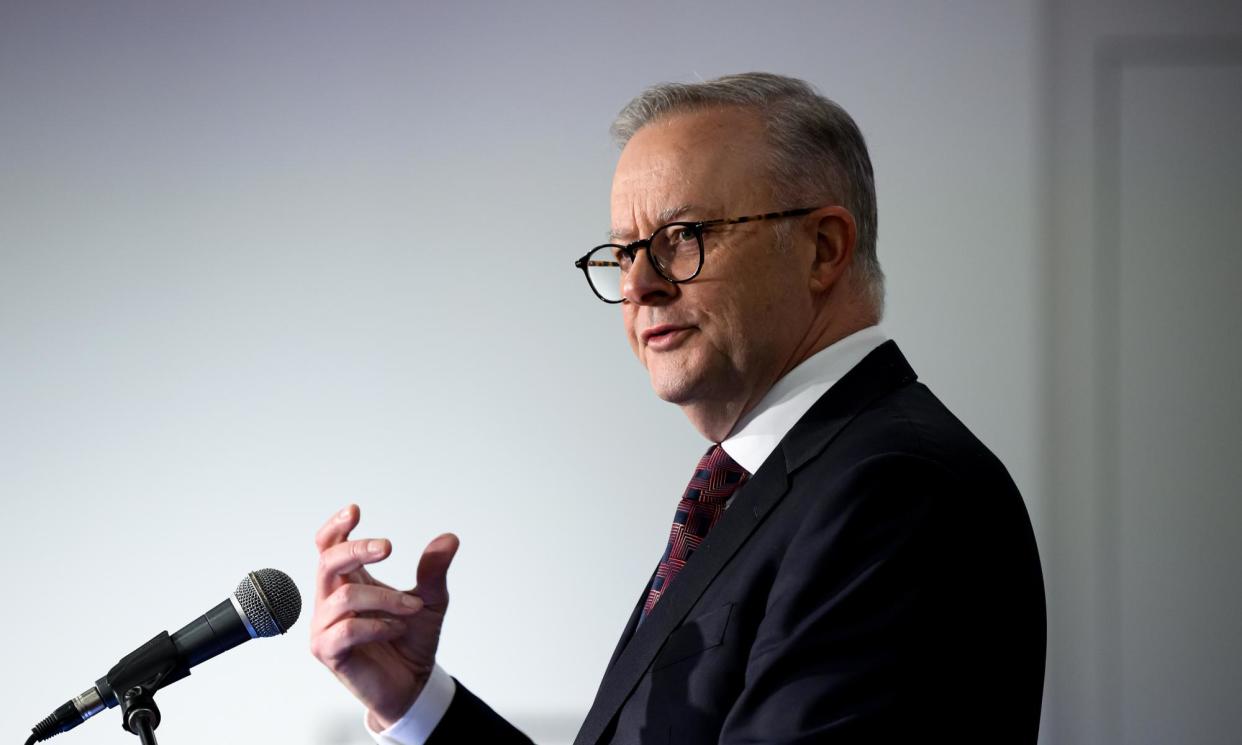 <span>Prime minister Anthony Albanese. Albanese said on Thursday the government is examining reforms to Hecs/Help student loan indexation.</span><span>Photograph: Bianca de Marchi/AAP</span>