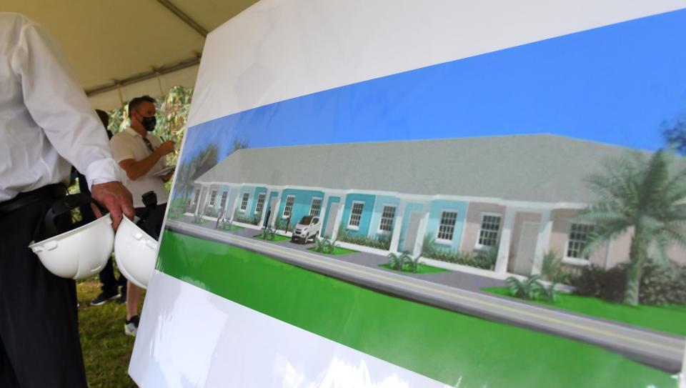The 2021 groundbreaking for Saint Stephen's Way in Melbourne, which will provide affordable housing for homeless families with children. This location will eventually provide 40 residential apartments, and will charge 30% of a family's monthly income.
(Photo: TIM SHORTT/FLORIDA TODAY)