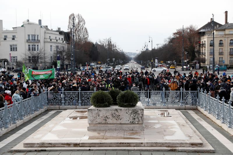 Protest against COVID-19 measures in Budapest