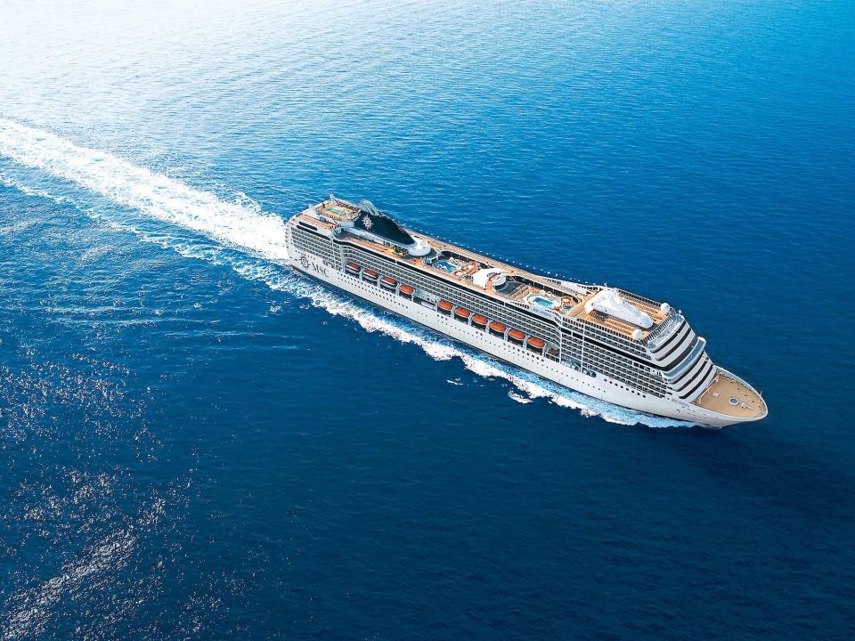 The MSC Poesia at sea