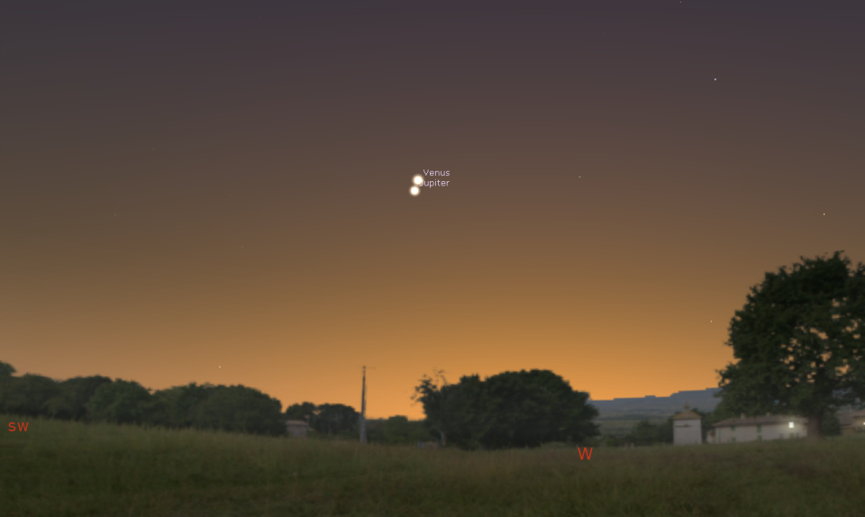 March opens with the stunning show of the two brightest planets, Venus and Jupiter, coming together for in the western sky after sunset.