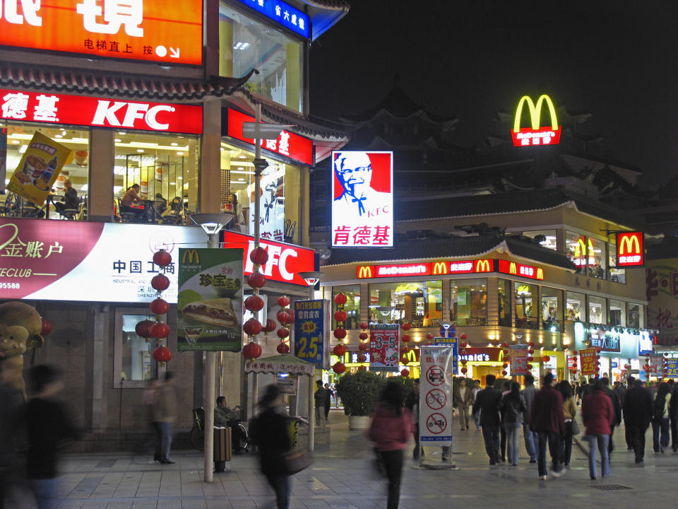 Fast-food restaurants have proliferated in Shenzhen, a city in southeastern China. (Photo: Liu Liqun via Getty Images)