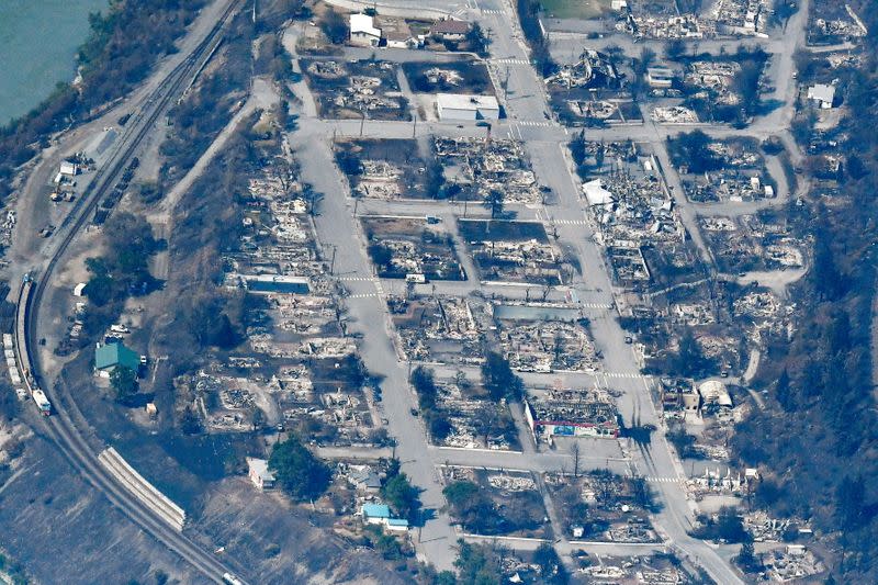 FILE PHOTO: Town of Lytton destroyed by a wildfire