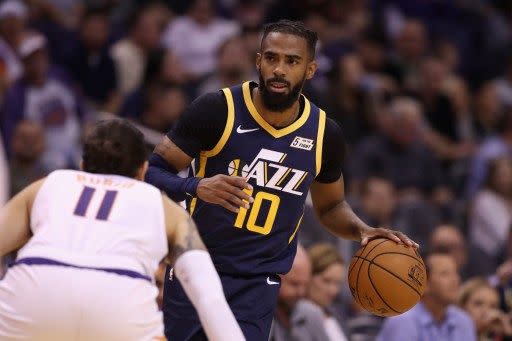 爵士上季弄來康利(Mike Conley)本季開始看到成效。法新社