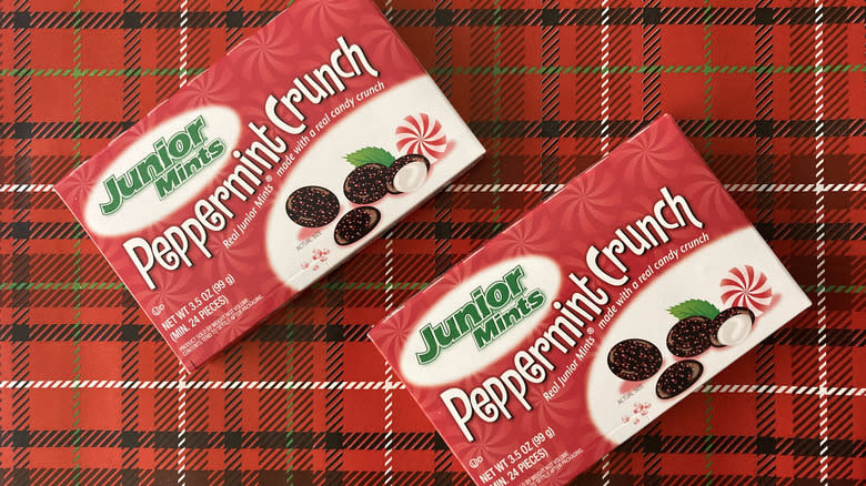 Boxes of Junior Mints Peppermint Crunch