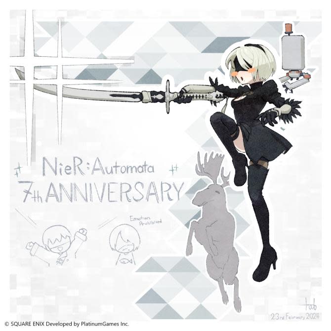 PlatinumGames celebró el 7.º aniversario de NieR:Automata con estas fabulosas ilustraciones