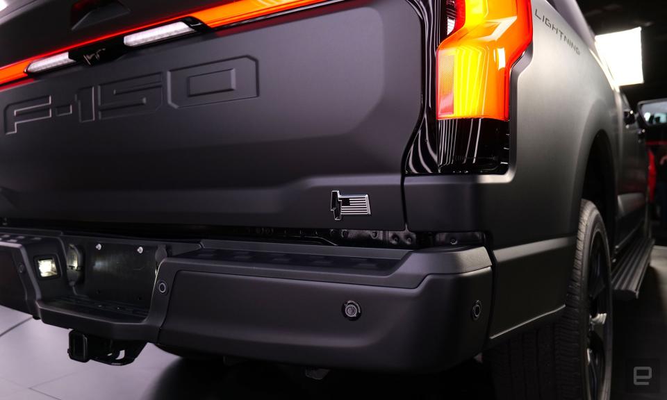 <p>A photo of the Ford F-150 Lightning Platinum Black edition taken at a preview event in Brooklyn, NY.</p>
