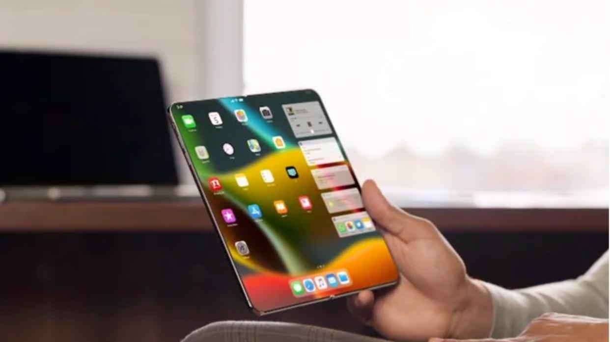  Foldable iPhone concept image . 