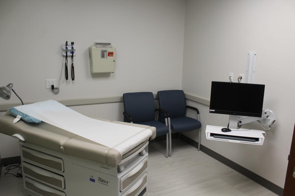 A look at one of the exam rooms at Jones Memorial Hospital's new primary care building at 13 Main St. in Andover.