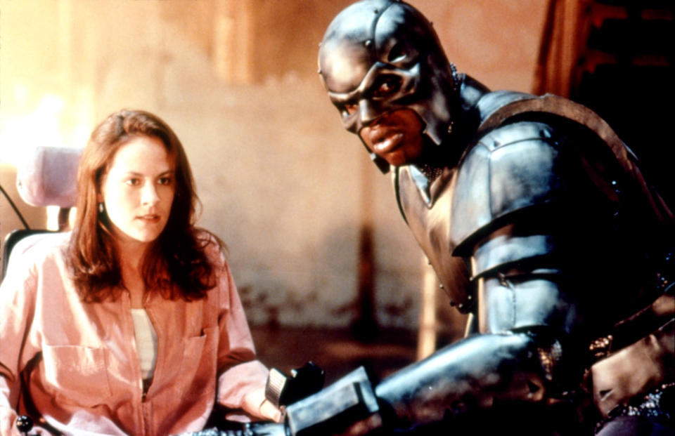 Annabeth Gish and Shaquille O'Neal in “Steel”