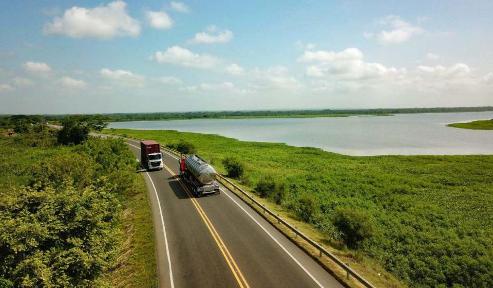 Las Autopistas del Caribe son un corredor de carga entre Cartagena y Barranquilla. Foto: Autopistas del Caribe