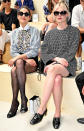 <p>Marion Cotillard and Lucy Boynton sit front row in Chanel ensembles at the fashion house's Haute Couture show. </p>