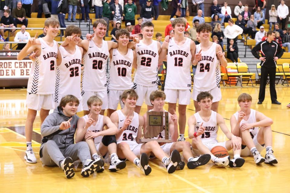 Wapahani boys basketball won its sectional championship game against Muncie Burris at Monroe Central High School on Saturday, March 4, 2023.