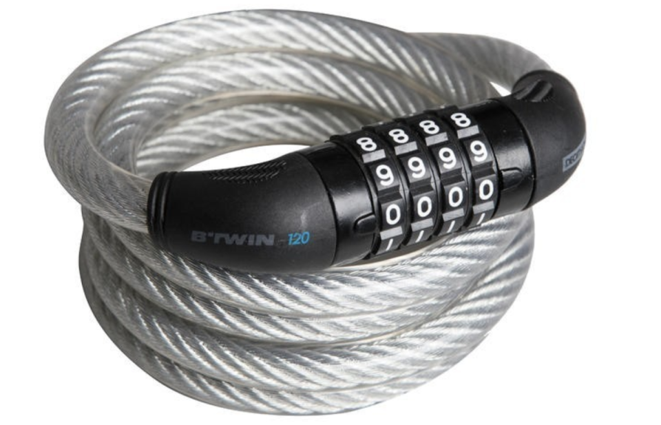 Combination cable lock, S$10. PHOTO: Decathlon