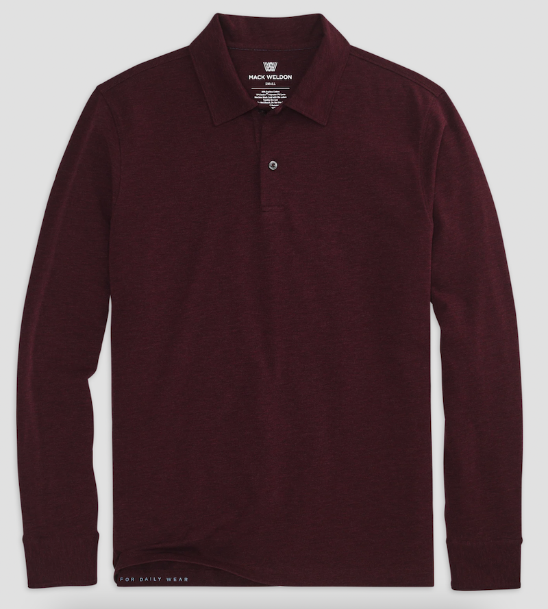 <p><a href="https://go.redirectingat.com?id=74968X1596630&url=https%3A%2F%2Fmackweldon.com%2Fproducts%2Fsilver-long-sleeve-polo-lambrusco-heather&sref=https%3A%2F%2Fwww.esquire.com%2Fstyle%2Fmens-fashion%2Fg60617717%2Fbest-menswear-april-26-2024%2F" rel="nofollow noopener" target="_blank" data-ylk="slk:Shop Now;elm:context_link;itc:0;sec:content-canvas" class="link ">Shop Now</a></p><p>Silver Long Sleeve Polo</p><p>mackweldon.com</p><p>$98.00</p>